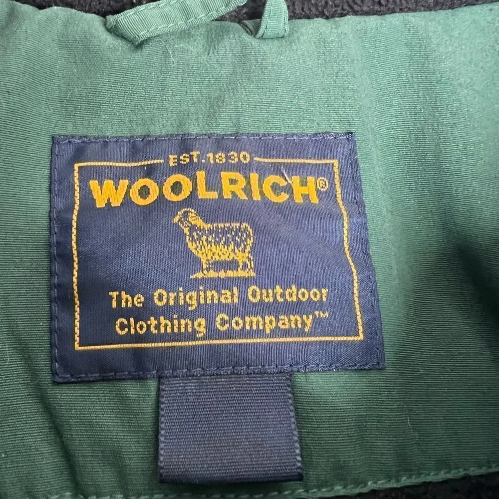 Woolrich Gator Tours Zip Up Hooded Windbreaker Jacket Men's 2XL Green